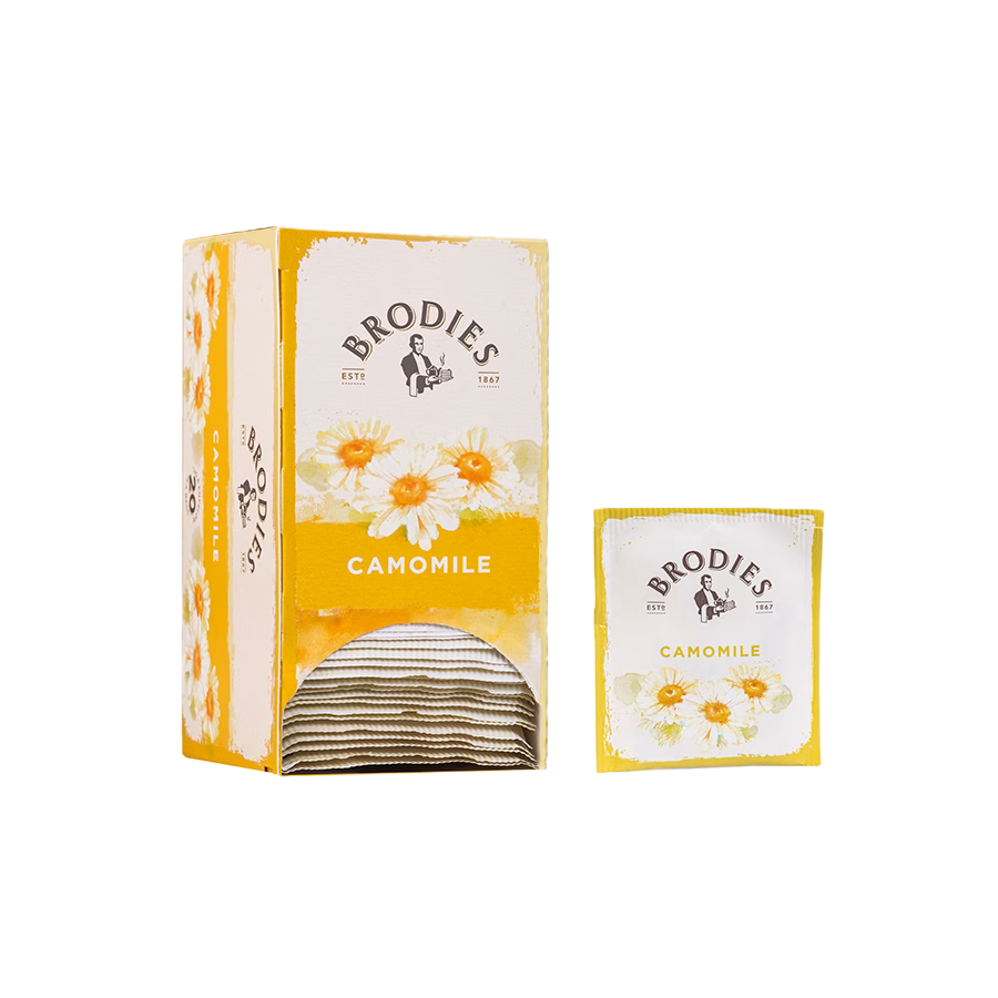 Produktbild: Brodies Tee Kamille, Teebeutel, Karton mit 20 Teebeuteln